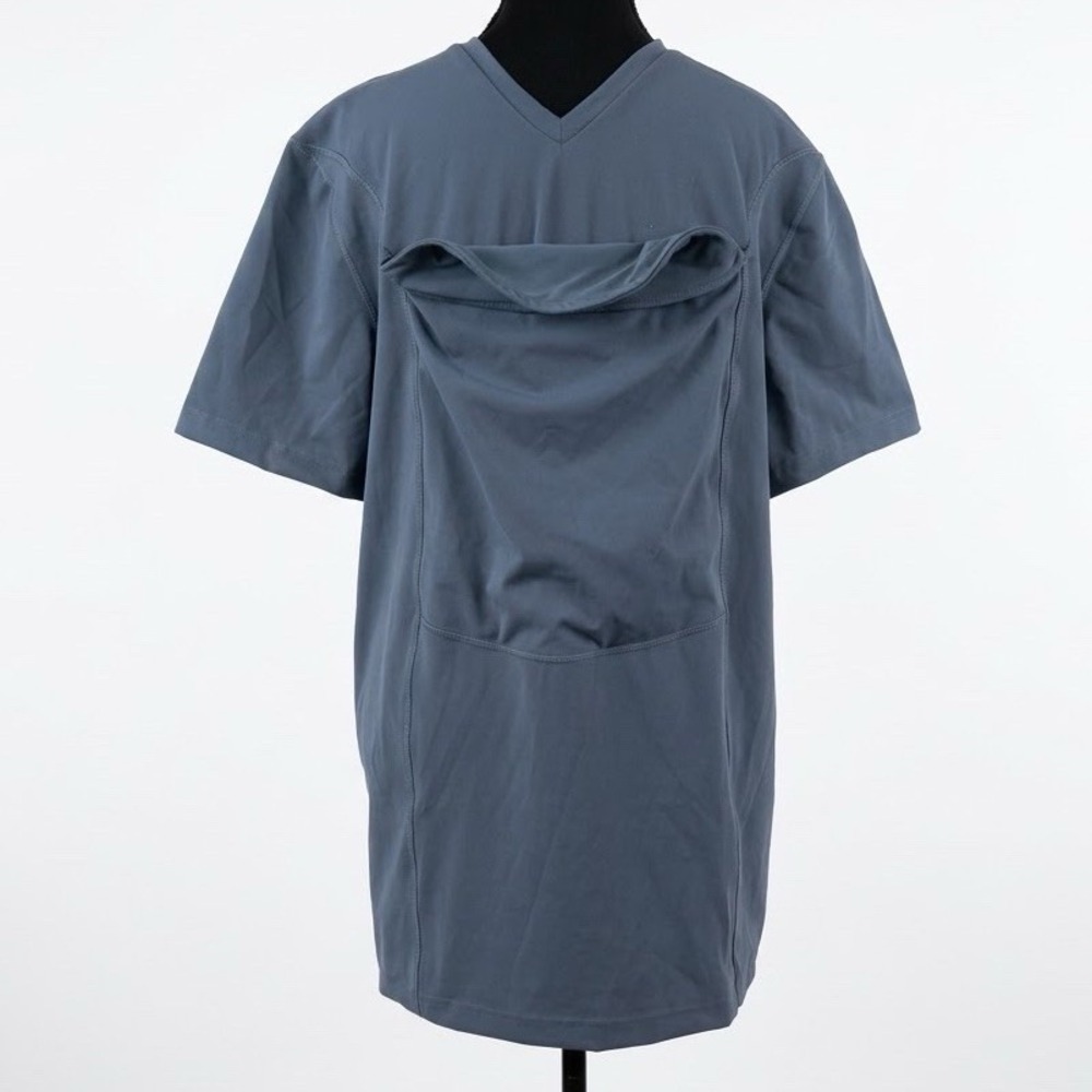 Lalabu Dad Shirt Baby Pouch Mens XL Blue Babywearing Hands-Free Infant